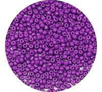 Bala&Fillic Cuentas de semillas de color violeta de 4 mm, alrededor de 1200 unidades/100 gramos en bolsa, cuentas de cristal 6/0 para hacer pulseras y collares (violeta)