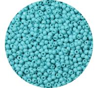 Bala&Fillic Cuentas opacas de color verde turquesa de 4 mm de aproximadamente 1400 piezas/110 gramos en caja, 6/0 cuentas de vidrio para hacer pulseras y collares (verde turquesa)