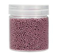 Bala&Fillic Cuentas redondas de 2 mm para enhebrar, 10.000 unidades/110 gramos en caja, 12/0 perlas de cristal marrón rosado, pequeñas cuentas para hacer joyas, pendientes, pulseras, collares (marrón