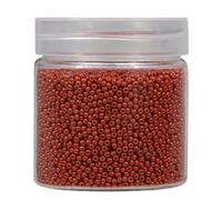 Bala&Fillic Cuentas redondas de 2 mm para enhebrar, 10.000 unidades/110 gramos en caja, perlas de cristal marrón 12/0 pequeñas cuentas para hacer joyas, pendientes, pulseras, collares (marrón)