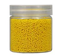 Bala&Fillic Cuentas redondas de 2 mm para enhebrar 10.000 unidades/110 gramos en caja, perlas de cristal amarillo 12/0 pequeñas cuentas para hacer joyas, pendientes, pulseras, collar (amarillo)