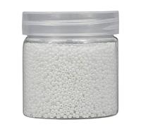 Bala&Fillic Cuentas redondas de 2 mm para enhebrar 10.000 unidades/110 gramos en caja, perlas de cristal blanco 12/0 pequeñas cuentas para hacer joyas, pendientes, pulseras, collar (blanco)