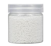 Bala&Fillic Cuentas redondas de 2 mm para enhebrar 10.000pcs/110 gramos en caja,12/0 Perlas de cristal de perlas blancas pequeñas cuentas para hacer joyas pendientes pulseras collar (perla blanca)