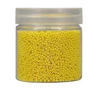Bala&Fillic Cuentas Redondas Uniformes de 2 mm - 10.000 Piezas/110 Gramos en Caja - Tamaño 12/0 Amarillo Claro para Hacer Joyas, Pendientes, Pulseras y Collares