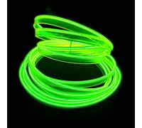 Balabaxer El Wire - Barra de luz interior de coche, cable de neón USB 3 m 5 V con protección fusible para el coche con borde de costura 6 mm (3 m, verde neón)