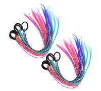 Balacoo 12 piezas Extensiones de Trenzas para de Caballo Larga Trenzada de Colores Fluorescentes para Niñas Accesorios Ligeros y Cómodos para de Rol y Cosplay