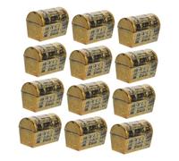 Balacoo 12 piezas Mini Cofres de Vintage Pirata de Cofres Portátiles para Fiesta Infantil Decoración Detallada y Coleccionable para Halloween y Aula