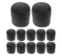 Balacoo 12 Piezas Tapas de Goma Antideslizantes para Pies de Micrófono Negro, Absorción de Impactos y Reducción de Vibraciones, para Soporte de Tubo de 25mm en Estudios y Presentaciones