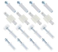 Balacoo 16 Piezas Kit de Reparación de Rieles para Puertas Plegables Guía para Puertas Corredizas de Armario Acero al Carbono y Plástico Fácil Instalación para Plegables y Colgantes
