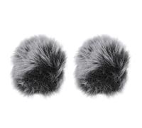 Balacoo 2 Fundas de Felpa para Micrófono Clip a Prueba de Viento y Salpicaduras, Cubierta de Reemplazo para Micrófono de Solapa, Material Imitación Peluche