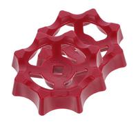 Balacoo 2 Manijas de Válvula Diseño Confiable y Flexible Orificio Cuadrado de 7 Mm, Material Plástico Rojo para Recambio de Palanca de Llave de Paso