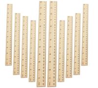 Balacoo 20 Piezas Regla de Madera para Medir y Dibujar, Resistente, Caqui | Uso en Dibujo y Medición, Dureza Alta, No se Rompe Fácil, para Artistas E Ingenieros Color Aleatorio