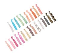 Balacoo 25 Piezas Cintas Elásticas Cabello de Nylon sin Arrugas, Sujetadores de Pelo Colores y Patrones Hermosos para Viajes y Vacaciones