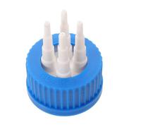 Balacoo 3 Piezas Tapa Adaptadora para Botella de Reactivo de Laboratorio Sello Hermético y 4 Vías de Pp para Operaciones y Procesos de Alimentación por Lotes