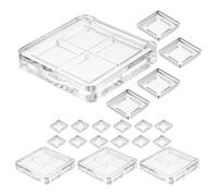 Balacoo 4 Piezas Caja de Sombras de Ojos Vacía Transparente con 4 Rejillas, Paleta de Maquillaje Ligera y Confiable para Mezclar y Organizar Sombras de Ojos en Viajes