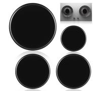 Balacoo 4 Piezas Cubierta del Quemador de Gas para Cocina, Diseño en Aluminio y Hierro Negro Superficie Lisa y Estilo Elegante para Recambios Domésticos