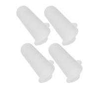 Balacoo 4 Piezas Puntas para Decoración de Postres de Silicona Reutilizables Blancos para Boquillas de Manga Pastelera, Mantén Tu Cocina Ordenada en Repostería