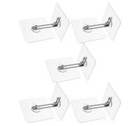 Balacoo 5 Juegos de Anclajes Antivuelco para Muebles y Estanterías, Correas de Seguridad para Bebés, Diseño Versátil en Acrílico y Acero Inoxidable, Protección sin Taladros para Armarios