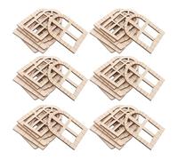 Balacoo 50 Mini Puertas de Madera sin Pintar para Bricolaje Diseño Único y Fácil Instalación, Accesorios Ideales para Embellecimiento de Jardín y Proyectos en Casa