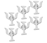 Balacoo 6 Broches de Aleación Símbolo Psi de Psicología en Estilo Retro Vintage, Color Plata, para Uso Diario y Ocasiones Formales, Ideales para Psiquiatras y Terapeutas