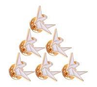 Balacoo 6 Piezas Broche de Grulla de Origami para Mujer Cierre Seguro y Aleación de Zinc Resistente al Desvanecimiento, Diseño Único para Uso Diario y Trabajo