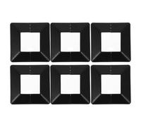 Balacoo 6 Tapas de Base de Postes de Terraza de Pvc Negro para Proyectos DIY y Exteriores, Faldón de Poste de Pasillo Cuadrado Función Decorativa y Protección Estética