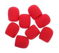 Balacoo 8 Fundas de Espuma para Micrófono de Mano Material Espuma Cómodo Color Rojo, Protección contra Viento y Salpicaduras Ideales para Ktv y Grabación en Casa