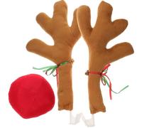 Balacoo Adorno Navideño para Coches Cuernos de Reno de Tela Oxford y Campanillas, Accesorio Festivo para Automóvil en Navidad y Ambiente Alegre