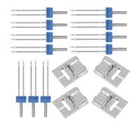 Balacoo Agujas Dobles Precisión Estable Prensatelas de Acero Inoxidable Juego de 4 y Adaptable a Telas Multilayer Máquina de Coser Doméstica