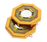 Balacoo Aleación y Acrílico Espejo Bagua Convexo Diseño Taiji, 2 Piezas | Reflejo Energético, Pieza Decorativa Cultural, para Entradas, Puertas y Área de Número de Casa