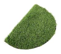 Balacoo Alfombra Redonda de Césped Sintético para Mesa de Jardín y Terraza, Tapete de Goma Diseño para Uso Exterior