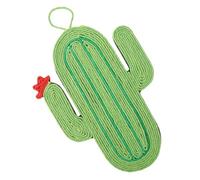 Balacoo Almohadilla Rascadora de Tela de Sisal con Forma de Cactus para Gatos y Ejercita a Tu Gato Verde con Cuerda para Colgar, Protege Muebles en Paredes o Ventanas