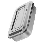 Balacoo Bandeja Multifunción de Acero Inoxidable con Tapa para Instrumentos Médicos Uñas, Acabado Pulido, Tamaño Compacto, Adecuado para Procedimientos Quirúrgicos