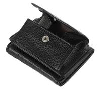 Balacoo Cartera de Mano para Mujer de Piel PU Negra, Monedero Pequeño Tri-Fold Gran Capacidad para Monedas, Fácil de Llevar, Adecuado para Compras Diarias y Mochila