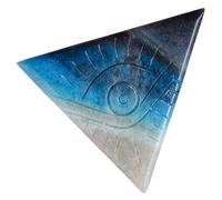 Balacoo Colgante Triangular de Cristal Azul Figura de Mal de Ojo para Decoración Delicada en Sala de Estar y Protección Mal