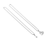 Balacoo Collar Costura De Corazón Joyas De Collar De Metal Conjunto Pareja Para Novia y Novio Para Parejas Colgante De Cuello Diseño De Corazón