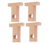 Balacoo Color Caqui para Barra de Cortina Redonda Estilo Simple 4 Soportes de Madera Fácil Instalación y Soporte Estable para Baño o Ventana