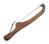 Balacoo Cuchillo de Madera con Diseño Ergonómico y Hoja de Acero Inoxidable 430 para Rebanar Pan en Casa con Accesorios como Bolsa de Tela y Destornillador