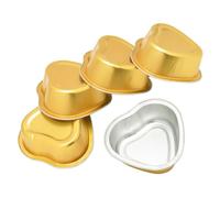 Balacoo Cuencos Metálicos Dorados 5 Piezas en Forma de Corazón Aplicación Precisa y Económica para Depilación para Eliminar Vello Corporal