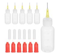 Balacoo de Botellas Aplicadoras Punta de Aguja y Aplicación Precisa 6 Juegos de 30ml, Tapón Protector en Plástico para Selladores y Lubricantes