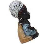 Balacoo Figura Africana de Madre E Hijo en Resina, Figura Decorativa Tribal Femenina, Adorno de Hogar Vintage para Escritorio, Sala y Estantes, Diseño Exótico Único