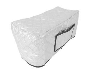Balacoo Funda Antipolvo Color Plata para Máquina de Coser con Bolsillo, de Algodón y Aluminio, Adecuado para Espacio de Trabajo y Decoración del Hogar