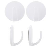 Balacoo Ganchos Magnéticos para Nevera de Cocina Blancos, 4 Piezas, Diseño que Ahorra Espacio y Material Abs Resistente, Ideales para Organizar el Hogar