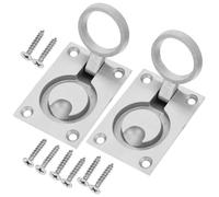 Balacoo Hebilla de tiradores marinos y manija de elevación al ras de acero inoxidable, pack de 2, resistencia y fácil extracción, ideal para cajones y escotillas en y vehículos