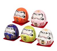 Balacoo Kokeshi Dolls de Cerámica Japonesa en Forma de Huevo, Mini Muñeca Roja para Decoración del Hogar Interior del Coche Diseño Tradicional Japonés