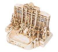 Balacoo Mini Modelo Fontana de Trevi de Roma en Resina Decorativa | Acabado Vintage Textura de Piedra, Adorno Estable para Estantería, Acuario, Foto y Microjardín