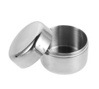 Balacoo Pastillero Portátil Redondo de Acero Inoxidable, Caja Organizadora de Medicamentos Hermética y Elegante para Viaje o Bolso, Mini Frasco Seguro y Compacto
