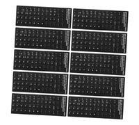 Balacoo Pegatinas para Teclado, 10 Piezas, Letras White de PVC, Pegatina Teclado Ordenador, para portátil, comunicación lingüística y Uso Educativo
