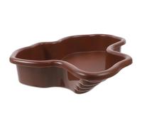 Balacoo Piscina para Tortugas Grande de Abs Resistente, Plato de Alimentación para Reptiles Diseño Ornamental Ambiente Cómodo y Descanso Adecuado