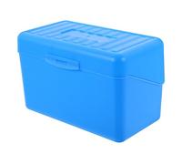 Balacoo Porta Tarjetas de Visita de Plástico Abs Azul para Escritorio Soporte para Tarjetas que Protege y Organiza en Mesa